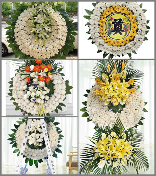 山东青岛胶州市张应镇大河流村花圈速递